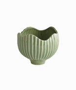 Ribbed Green Planter